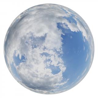 16K blue clouded skydome HDRi panorama